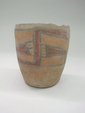 Wari/Chancay. <em>Cup</em>. Ceramic, pigment, 3 7/8 x 3 1/2 x 3 1/2 in. (9.8 x 8.9 x 8.9 cm). Brooklyn Museum, Gift of Mrs. Eugene Schaefer, 36.352. Creative Commons-BY (Photo: Brooklyn Museum, CUR.36.352_side.jpg)