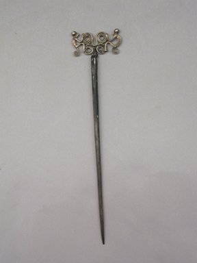  <em>Long Shawl Pin</em>. Silver Brooklyn Museum, Gift of Mrs. Eugene Schaefer, 36.435. Creative Commons-BY (Photo: Brooklyn Museum, CUR.36.435_overall.jpg)