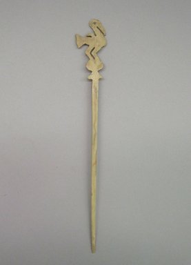  <em>Pin with Figure of Bird on Top</em>. Bone, 1 1/4 x 3/16 x 9 9/16 in. (3.2 x 0.5 x 24.3 cm). Brooklyn Museum, Gift of Mrs. Eugene Schaefer, 36.445. Creative Commons-BY (Photo: Brooklyn Museum, CUR.36.445.jpg)