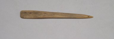  <em>Weaving Pick</em>. Bone, 5/8 x 1/16 x 6 in. (1.6 x 0.2 x 15.2 cm). Brooklyn Museum, Gift of Mrs. Eugene Schaefer, 36.446. Creative Commons-BY (Photo: Brooklyn Museum, CUR.36.446.jpg)