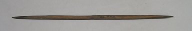  <em>Weaving Tool</em>. Wood, 1/4 x 1/16 x 10 3/4 in. (0.6 x 0.2 x 27.3 cm). Brooklyn Museum, Gift of Mrs. Eugene Schaefer, 36.448. Creative Commons-BY (Photo: Brooklyn Museum, CUR.36.448.jpg)