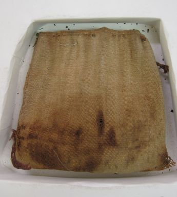 Nasca-Wari. <em>Bag</em>, 200-1400. Cotton, 3 3/4 × 4 in. (9.5 × 10.2 cm). Brooklyn Museum, Gift of Mrs. Eugene Schaefer, 36.471.3. Creative Commons-BY (Photo: , CUR.36.471.3.jpg)