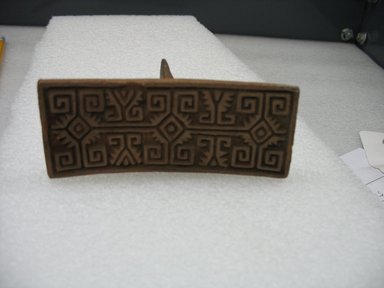  <em>Stamp</em>, 1000–1500. Ceramic, 1 5/8 x 1 3/4 x 4 in. (4.1 x 4.4 x 10.2 cm). Brooklyn Museum, Carll H. de Silver Fund, 36.582. Creative Commons-BY (Photo: Brooklyn Museum, CUR.36.582.jpg)