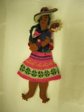  <em>Female Doll</em>, ca.1936. Wool, 6 5/16 x 2 15/16 in. (16 x 7.5 cm). Brooklyn Museum, Gift of Dr. John H. Finney, 36.719. Creative Commons-BY (Photo: Brooklyn Museum, CUR.36.719_view1.jpg)