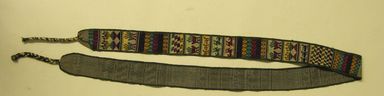  <em>Belt</em>. Cotton, 2 3/4 × 82 1/4 in. (7 × 208.9 cm). Brooklyn Museum, Frank L. Babbott Fund, 36.771. Creative Commons-BY (Photo: , CUR.36.771_view01.jpg)
