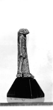 <em>Small Figure of Khnum</em>, 664-343 B.C.E. Faience Brooklyn Museum, Charles Edwin Wilbour Fund, 37.1103E. Creative Commons-BY (Photo: Brooklyn Museum, CUR.37.1103E_NegID_37.1008E_GRPA_cropped_bw.jpg)