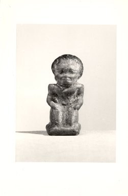  <em>Khnum Amulet</em>, 664-343 B.C.E. Faience Brooklyn Museum, Charles Edwin Wilbour Fund, 37.1107E. Creative Commons-BY (Photo: Brooklyn Museum, CUR.37.1111E_negA_bw.jpg)