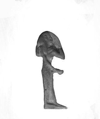  <em>Figure of a Mourning Woman, Possibly Nephthys</em>, 525–30 B.C.E. Glass, 1 7/16 x 9/16 x 1/8 in. (3.7 x 1.4 x 0.3 cm). Brooklyn Museum, Charles Edwin Wilbour Fund, 37.1153E. Creative Commons-BY (Photo: Brooklyn Museum, CUR.37.1153E_37.1127E_GRPA_cropped.jpg)