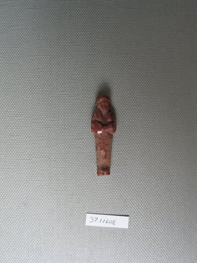  <em>Uninscribed Shawabti as Amulet</em>, ca. 1292-1190 B.C.E. Faience, 1 3/4 x 9/16 x 3/8 in. (4.4 x 1.5 x 1 cm). Brooklyn Museum, Charles Edwin Wilbour Fund, 37.1160E. Creative Commons-BY (Photo: Brooklyn Museum, CUR.37.1160E_view1.jpg)