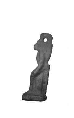  <em>Amulet Representing an Ape</em>, 305-30 B.C.E. Serpentine, 1 3/16 x 5/16 x 3/8 in. (3 x 0.8 x 1 cm). Brooklyn Museum, Charles Edwin Wilbour Fund, 37.1198E. Creative Commons-BY (Photo: Brooklyn Museum, CUR.37.1198E_37.1172E_GRPA_cropped_bw.jpg)