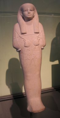  <em>Anonymous Shabty</em>, ca. 1400-1390 or ca. 1390-1352 B.C.E. Limestone, pigment, 9 13/16 x 3 1/8 in. (25 x 7.9 cm). Brooklyn Museum, Charles Edwin Wilbour Fund, 37.121E. Creative Commons-BY (Photo: Brooklyn Museum, CUR.37.121E_erg456.jpg)