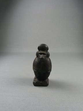  <em>Small Figure of a Cynocephalus</em>. Stone, 3 1/8 x 1 7/16 x 1 1/4 in. (7.9 x 3.7 x 3.2 cm). Brooklyn Museum, Charles Edwin Wilbour Fund, 37.1225E. Creative Commons-BY (Photo: Brooklyn Museum, CUR.37.1225E_view1.jpg)
