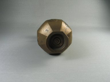  <em>Vase</em>, 313-642 C.E. Bronze, 6 3/8 x Diam. 3 1/16 in. (16.2 x 7.7 cm). Brooklyn Museum, Charles Edwin Wilbour Fund, 37.1540E. Creative Commons-BY (Photo: Brooklyn Museum, CUR.37.1540E_view2.jpg)