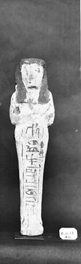 Egyptian. <em>Ushabti of Ainmose</em>, ca. 1292–656 B.C.E. Wood, pigment, 7 5/16 x 1 13/16 x 1 1/8 in. (18.5 x 4.6 x 2.8 cm). Brooklyn Museum, Charles Edwin Wilbour Fund, 37.157E. Creative Commons-BY (Photo: Brooklyn Museum, CUR.37.157E_37.156E_NegGRPA_cropped_bw.jpg)