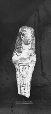 Egyptian. <em>Ushabti</em>, ca. 1292–656 B.C.E. Nile mud, pigment, Measurements: Height .107 m, width .032 m. Brooklyn Museum, Charles Edwin Wilbour Fund, 37.159E. Creative Commons-BY (Photo: Brooklyn Museum, CUR.37.159E_37.142E_NegGRPA_cropped_bw.jpg)