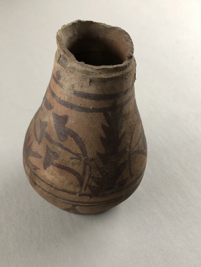 Possibly Mycenaean. <em>Small Vase</em>. Clay, pigment, 4 7/16 × Diam. 3 1/8 in. (11.3 × 7.9 cm). Brooklyn Museum, Charles Edwin Wilbour Fund, 37.1726E. Creative Commons-BY (Photo: Brooklyn Museum, CUR.37.1726E_view01.jpg)