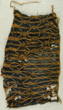 Coptic. <em>Cap</em>, 395–642 C.E. Wool, 10 x 16 in. (25.4 x 40.6 cm). Brooklyn Museum, Charles Edwin Wilbour Fund, 37.1762E. Creative Commons-BY (Photo: Brooklyn Museum (in collaboration with Index of Christian Art, Princeton University), CUR.37.1762E_ICA.jpg)