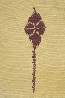 Coptic. <em>3 Fragments with Botanical Decorations</em>, 5th–7th century C.E. Linen, wool, 37.1765Ea: 10 x 17 in. (25.4 x 43.2 cm). Brooklyn Museum, Charles Edwin Wilbour Fund, 37.1765Ea-c. Creative Commons-BY (Photo: Brooklyn Museum (in collaboration with Index of Christian Art, Princeton University), CUR.37.1765E-A_detail01_ICA.jpg)