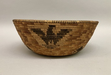 Mission Indians. <em>Basket</em>, ca. 1930. Fiber, 3 15/16 x 10 5/8 in.  (10.0 x 27.0 cm). Brooklyn Museum, Gift of Mrs. Frederic B. Pratt, 37.177. Creative Commons-BY (Photo: Brooklyn Museum, CUR.37.177_view01.jpg)