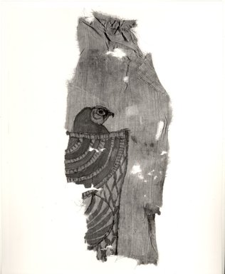  <em>Mummy Shroud Fragments</em>, 664-332 B.C.E. Linen, pigment, 37.1817Ea: 14 15/16 x 6 5/16 in. (38 x 16 cm). Brooklyn Museum, Charles Edwin Wilbour Fund, 37.1817Ea-b. Creative Commons-BY (Photo: Brooklyn Museum, CUR.37.1817E_negA_bw.jpg)