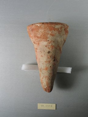 Egyptian. <em>Funerary Cone</em>, 664-332 B.C.E. Terracotta, Diam. 3 3/8 x 5 13/16 in. (8.6 x 14.8 cm). Brooklyn Museum, Charles Edwin Wilbour Fund, 37.1934E. Creative Commons-BY (Photo: Brooklyn Museum, CUR.37.1934E.jpg)