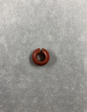  <em>Penannular Earring</em>. Red jasper, Diam. 3/16 × 9/16 in. (0.5 × 1.4 cm). Brooklyn Museum, Charles Edwin Wilbour Fund, 37.1964E. Creative Commons-BY (Photo: , CUR.37.1964E_view01.jpg)