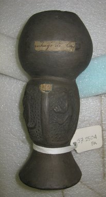 Chimú. <em>Tall Goblet-Shaped Vessel</em>, 1100-1470. Ceramic, 8 1/2 x 3 x 3 in. (21.6 x 7.6 x 7.6 cm). Brooklyn Museum, Frank Sherman Benson Fund and Henry L. Batterman Fund, 37.2504PA. Creative Commons-BY (Photo: Brooklyn Museum, CUR.37.2504PA.jpg)