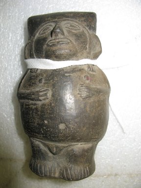 Chimú. <em>Small Hollow Human Figure of Man</em>, 1100-1470. Ceramic, 5 x 3 x 1 1/2 in. (12.7 x 7.6 x 3.8 cm). Brooklyn Museum, Frank Sherman Benson Fund and Henry L. Batterman Fund, 37.2547PA. Creative Commons-BY (Photo: Brooklyn Museum, CUR.37.2547PA.jpg)