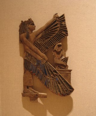  <em>Part from Shrine for a Divine Image</em>, ca. 664–342 B.C.E. Wood, glass, 14 3/16 x 9 1/4 in. (36 x 23.5 cm). Brooklyn Museum, Charles Edwin Wilbour Fund, 37.259E. Creative Commons-BY (Photo: Brooklyn Museum, CUR.37.259E_wwgA-2.jpg)