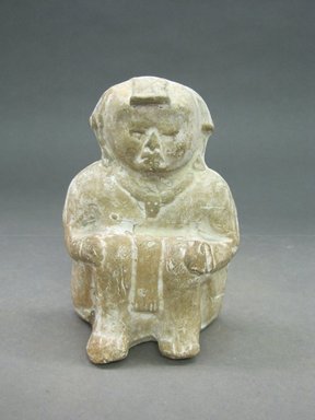 Maya. <em>Hollow Figurine</em>. Buff clay Brooklyn Museum, Frank Sherman Benson Fund and the Henry L. Batterman Fund, 37.2783PA. Creative Commons-BY (Photo: Brooklyn Museum, CUR.37.2783PA.jpg)