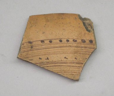 Aztec. <em>Vessel Fragment</em>, ca. 1250-1521. Ceramic, pigment, 2 3/8 x 2 1/2 x 5/16 in. (6 x 6.4 x 0.8 cm). Brooklyn Museum, 37.294. Creative Commons-BY (Photo: Brooklyn Museum, CUR.37.294.jpg)