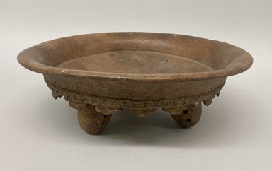 Maya. <em>Tripod Bowl</em>, 500-850. Ceramic, 4 5/16 x 11 13/16 x 11 13/16 in. (11 x 30 x 30 cm). Brooklyn Museum, Frank Sherman Benson Fund and the Henry L. Batterman Fund, 37.2976PA. Creative Commons-BY (Photo: Brooklyn Museum, CUR.37.2976PA_overall.jpg)