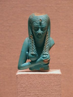  <em>Bust of Isis</em>, 305–30 B.C.E. Faience, 2 3/4 in. (7 cm). Brooklyn Museum, Charles Edwin Wilbour Fund, 37.333E. Creative Commons-BY (Photo: Brooklyn Museum, CUR.37.333E_wwg8.jpg)