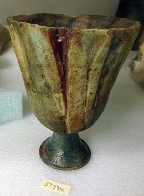  <em>Chalice Cup</em>, ca. 1539-1292 B.C.E. Faience, 5 1/16 × Diam. 4 1/8 in. (12.8 × 10.5 cm). Brooklyn Museum, Charles Edwin Wilbour Fund, 37.339E. Creative Commons-BY (Photo: , CUR.37.339E_view01.jpg)