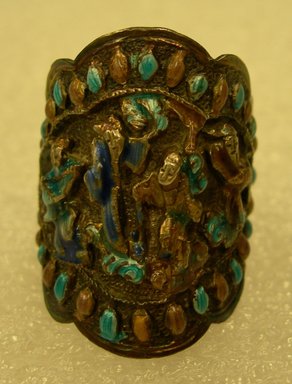  <em>Ring</em>, 19th century. Silver with enamel, 1 3/16 x 7/8 in. (3 x 2.2 cm). Brooklyn Museum, Frank L. Babbott Fund, 37.371.155. Creative Commons-BY (Photo: Brooklyn Museum, CUR.37.371.155.jpg)