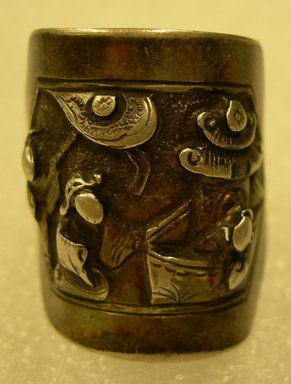  <em>Ring</em>, 19th century. silver, 1 x 1 in. (2.5 x 2.5 cm). Brooklyn Museum, Frank L. Babbott Fund, 37.371.201. Creative Commons-BY (Photo: Brooklyn Museum, CUR.37.371.201.jpg)