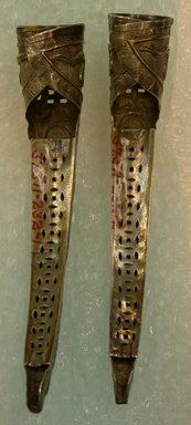  <em>Pair of Fingernail Guards</em>, 19th century. Silver, 9/16 x 3 7/16 in. (1.4 x 8.8 cm). Brooklyn Museum, Frank L. Babbott Fund, 37.371.232.1-.2. Creative Commons-BY (Photo: Brooklyn Museum, CUR.37.371.232.1-.2_back.jpg)