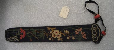  <em>Fan Case</em>. Silk, beads, 1 15/16 x 11 13/16 in. (5 x 30 cm). Brooklyn Museum, Frank L. Babbott Fund, 37.371.57. Creative Commons-BY (Photo: Brooklyn Museum, CUR.37.371.57.jpg)