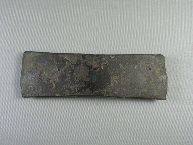 Minoan. <em>Double Axe</em>, ca. 1500 B.C.E. Bronze, 2 1/4 x 7 1/16 in. (5.7 x 18 cm). Brooklyn Museum, Museum Collection Fund, 37.378. Creative Commons-BY (Photo: Brooklyn Museum, CUR.37.378_view03.jpg)