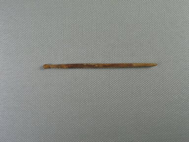  <em>Small Hairpin</em>, 30 B.C.E.–395 C.E. Ivory, 1/8 x 3 7/16 in. (0.3 x 8.8 cm). Brooklyn Museum, Charles Edwin Wilbour Fund, 37.472E. Creative Commons-BY (Photo: Brooklyn Museum, CUR.37.472E_view1.jpg)