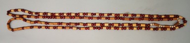 Shuar. <em>Man's Breast Ornament</em>, early 20th century. Bamboo beads, seeds, cotton, 1 1/2 × 7/16 × 60 in. (3.8 × 1.1 × 152.4 cm). Brooklyn Museum, Museum Collection Fund, 37.475. Creative Commons-BY (Photo: Brooklyn Museum, CUR.37.475.jpg)