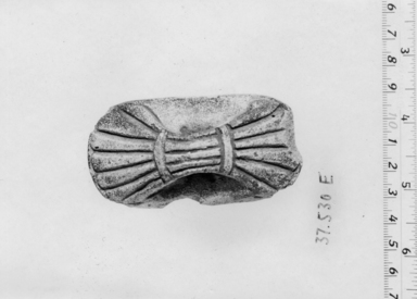  <em>Seal Stamp</em>, ca. 1539-1075 B.C.E. Faience, 7/8 in. (2.2 cm). Brooklyn Museum, Charles Edwin Wilbour Fund, 37.530E. Creative Commons-BY (Photo: , CUR.37.530E_NegA_print_bw.jpg)