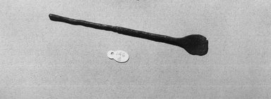  <em>Spoon or Stick with Slender Handle and Crudely Flattened Bowl</em>, 30-395 C.E. Bronze, 1/2 x 4 5/16 in. (1.3 x 11 cm). Brooklyn Museum, Charles Edwin Wilbour Fund, 37.666E. Creative Commons-BY (Photo: Brooklyn Museum, CUR.37.666E_print_neg_37.663E_grpA_bw.jpg)