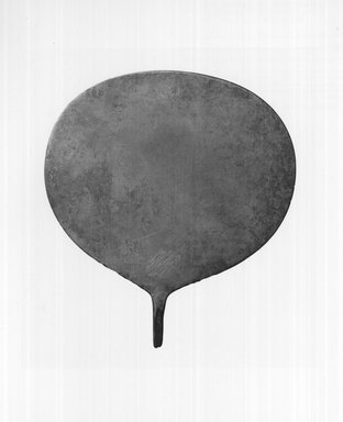  <em>Mirror Lacking Handle</em>, 30 B.C.E.-395 C.E. Bronze, 5 5/16 × 4 3/4 in. (13.5 × 12 cm). Brooklyn Museum, Charles Edwin Wilbour Fund, 37.697E. Creative Commons-BY (Photo: Brooklyn Museum, CUR.37.697E_print_negA_bw.jpg)