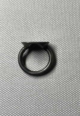  <em>Unfinished Signet Ring</em>, 664-525 B.C.E. Silver, 9/16 x Diam. 7/8 x 3/4 in. (1.4 x 2.3 x 1.9 cm). Brooklyn Museum, Charles Edwin Wilbour Fund, 37.737E. Creative Commons-BY (Photo: Brooklyn Museum, CUR.37.737E_overall.JPG)