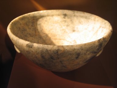  <em>Large Bowl with Beveled Internal Rim</em>, ca. 2800–2675 B.C.E. Anorthosite gneiss or diorite, 5 7/8 x Diam. 12 5/8 in. (15 x 32 cm). Brooklyn Museum, Charles Edwin Wilbour Fund, 37.78E. Creative Commons-BY (Photo: Brooklyn Museum, CUR.37.78E_erg3.jpg)