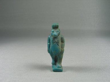  <em>Taweret Amulet</em>. Faience, Height: 1 3/4 in. (4.4 cm). Brooklyn Museum, Charles Edwin Wilbour Fund, 37.962E. Creative Commons-BY (Photo: Brooklyn Museum, CUR.37.962E_front.jpg)