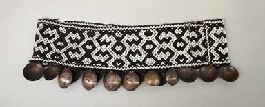 Campos. <em>Headband</em>, early 20th century. Glass beads, cotton, metal disks, 3 1/2 × 10 × 5/8 in. (8.9 × 25.4 × 1.6 cm). Brooklyn Museum, Museum Expedition 1938, Dick S. Ramsay Fund, 38.318. Creative Commons-BY (Photo: Brooklyn Museum, CUR.38.318.jpg)