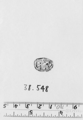 Egyptian. <em>Scarab</em>, ca. 1352–1336 B.C.E. Faience, 5/16 x 7/16 x 11/16 in. (0.8 x 1.1 x 1.7 cm). Brooklyn Museum, Gift of the Egypt Exploration Society, 38.548. Creative Commons-BY (Photo: Brooklyn Museum, CUR.38.548_negA_print_bw.jpg)