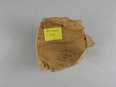 Mycenaean. <em>Jar Fragment</em>, ca. 1425-1300 B.C.E. Clay, pigment, 2 1/4 x 3/16 x 2 1/2 in. (5.7 x 0.4 x 6.4 cm). Brooklyn Museum, Gift of the Egypt Exploration Society, 38.556c. Creative Commons-BY (Photo: Brooklyn Museum, CUR.38.556c_view4.jpg)